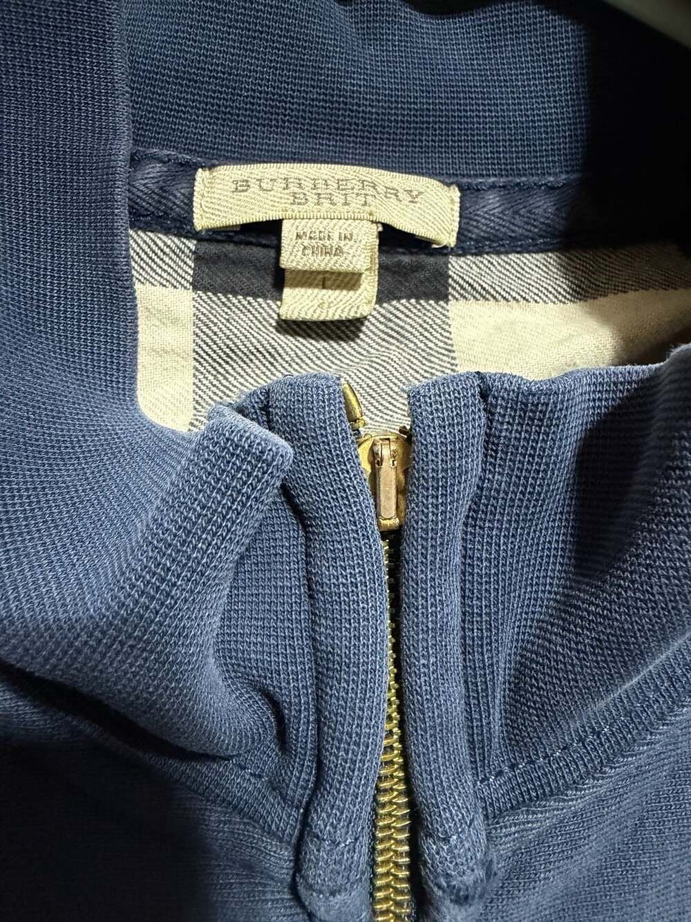 Burberry Brit Navy Full Zip Cotton Sweatshirt Jacket - Picture 4 of 7